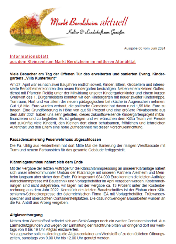 Infoblatt Ausgabe 66